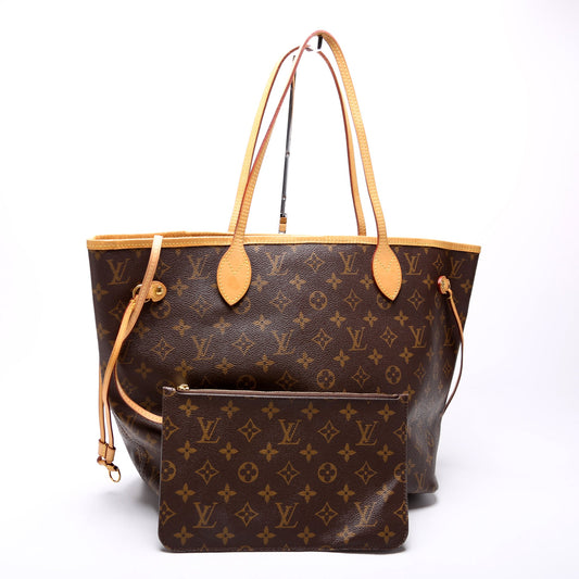 Louis Vuitton Neverfull W/Wallet MM Monogram