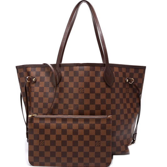Louis Vuitton Neverfull w/ Wallet MM Damier Ebene