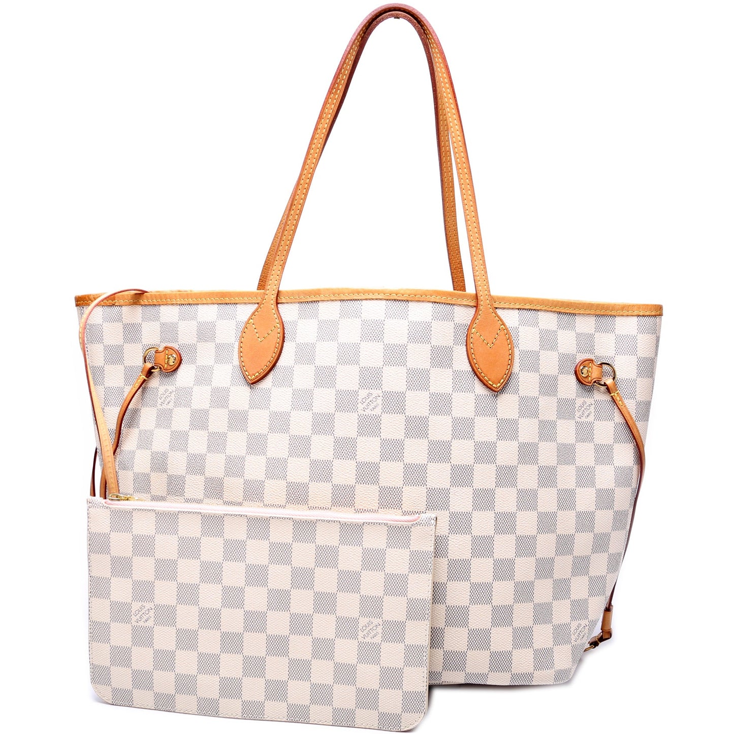 Louis Vuitton Neverfull w/Wallet MM Damier Azur