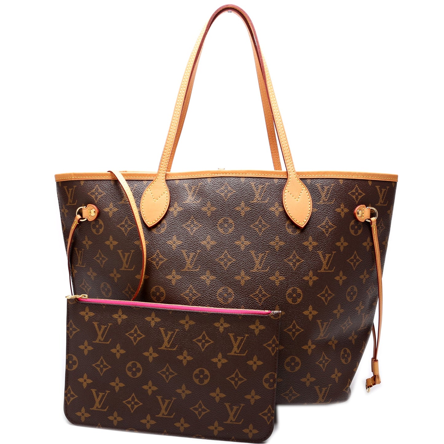 Louis Vuitton Neverfull w/Wallet MM Monogram