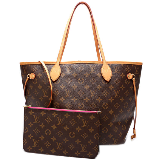 Louis Vuitton Neverfull w/Wallet MM Monogram