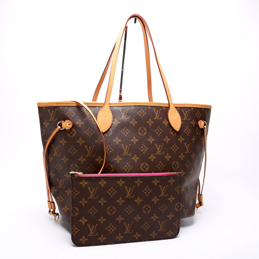 Louis Vuitton Neverfull w/Wallet MM Monogram