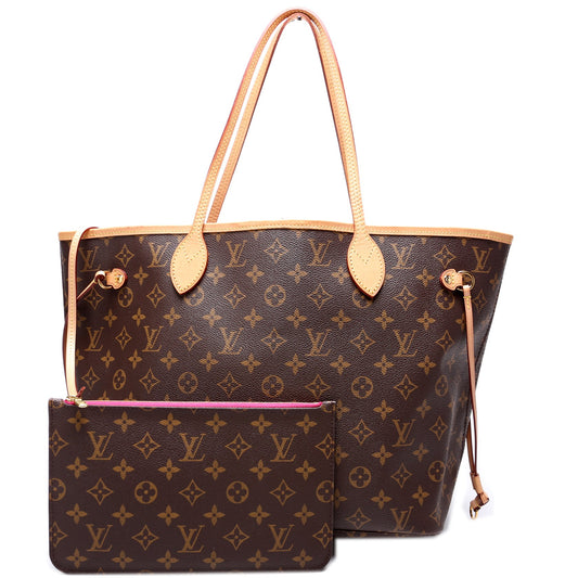 Louis Vuitton Neverfull MM W/ Wallet Monogram