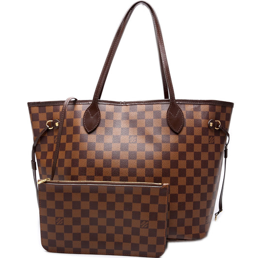 Louis Vuitton Neverfull MM W/Wallet Damier Ebene