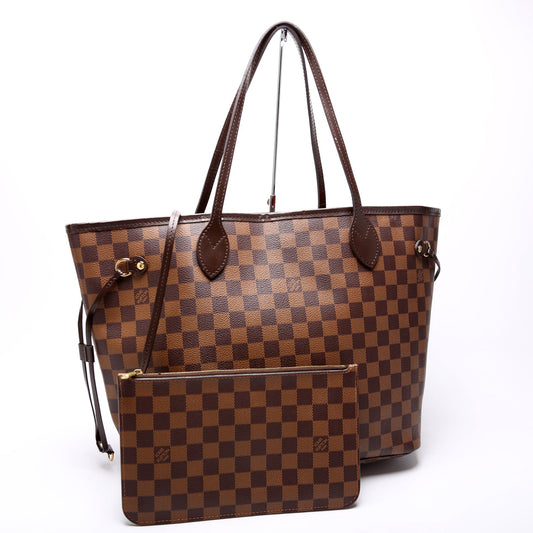 Louis Vuitton Neverfull MM W/Wallet Damier Ebene