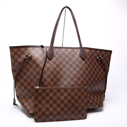 Louis Vuitton Neverfull w/Wallet GM Damier Ebene