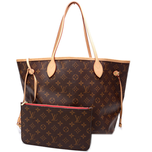Louis Vuitton Neverfull W/Wallet MM Monogram