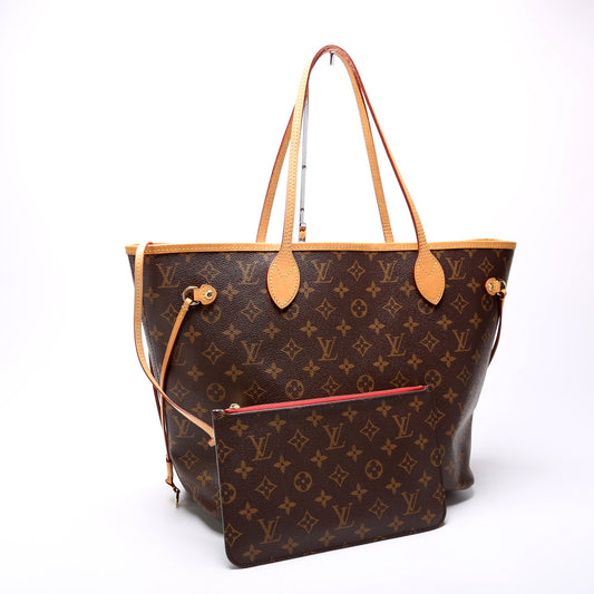 Louis Vuitton Neverfull MM W/Wallet Monogram