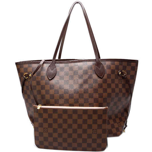 Louis Vuitton Neverfull MM W/ Wallet Damier Ebene