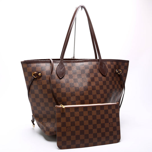 Louis Vuitton Neverfull MM W/ Wallet Damier Ebene