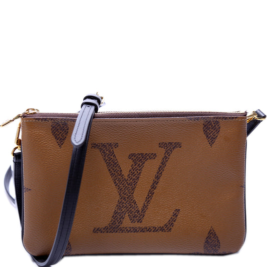 Louis Vuitton Double Zip Pochette Giant Reverse Monogram