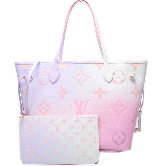 Louis Vuitton Neverfull MM w/Pouch 'Spring in the City" Giant Monogram