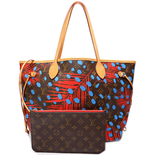 Louis Vuitton Neverfull With Wallet MM Jungle Dots