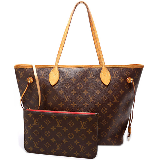 Louis Vuitton Neverfull w/Wallet MM Monogram