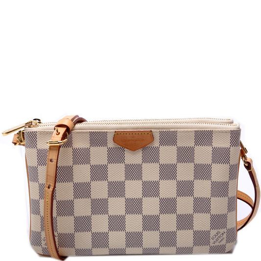 Louis Vuitton Double Zip Pochette Damier Azur