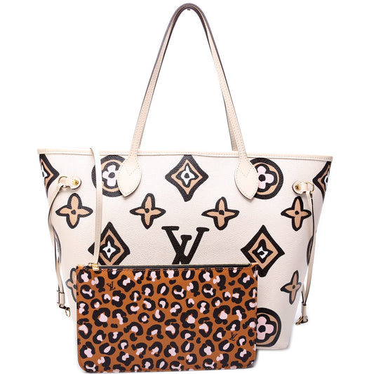 Louis Vuitton Neverfull w/Wallet MM Wild at Heart