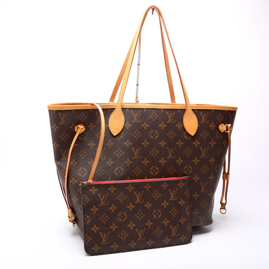 Louis Vuitton Neverfull W/Wallet MM Monogram