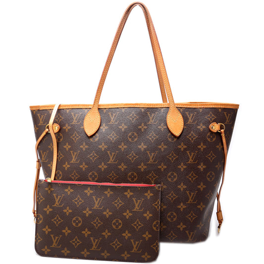 Louis Vuitton Neverfull MM W/Wallet Monogram