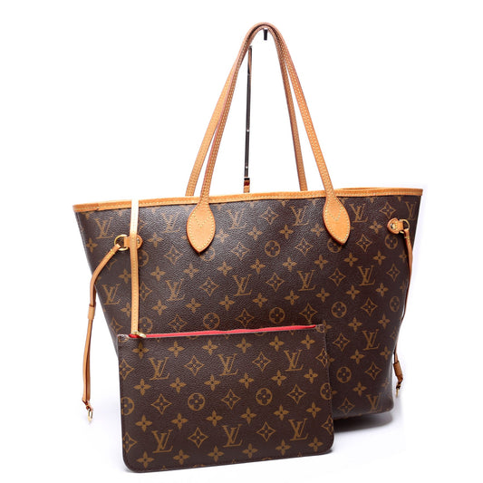 Louis Vuitton Neverfull MM W/Wallet Monogram