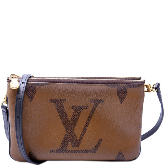 Louis Vuitton Double Zip Pochette Giant Reverse Monogram