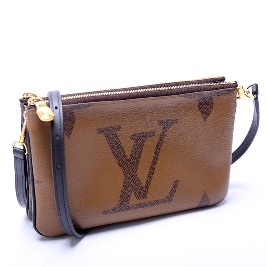 Louis Vuitton Double Zip Pochette Giant Reverse Monogram