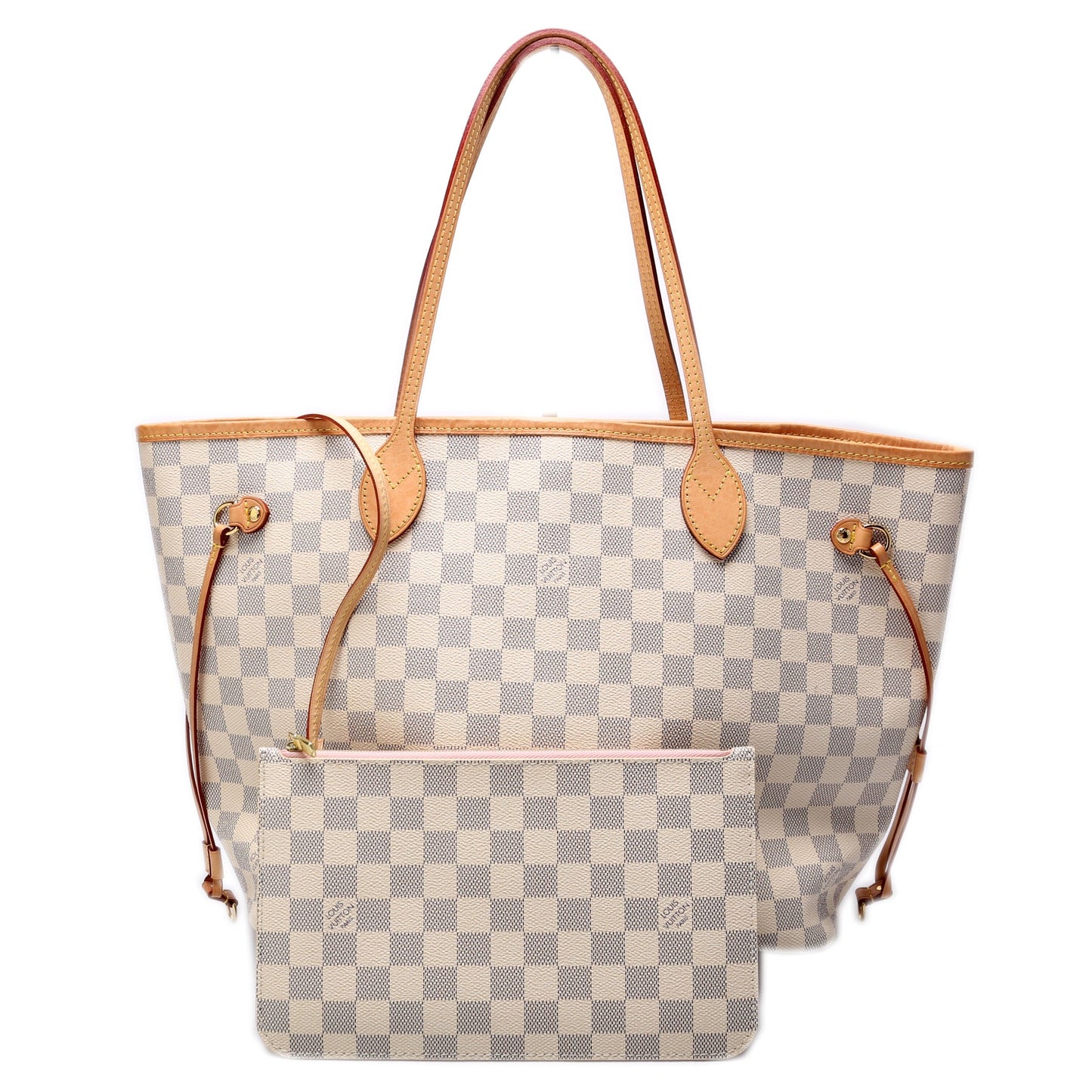 Louis Vuitton Neverfull W/Wallet MM Damier Azur