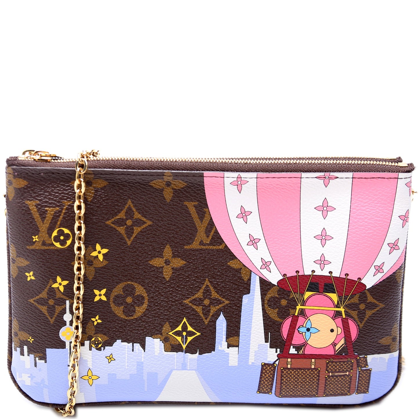 Louis Vuitton Double Zip Pochette Xmas 2019 Animation Monogram