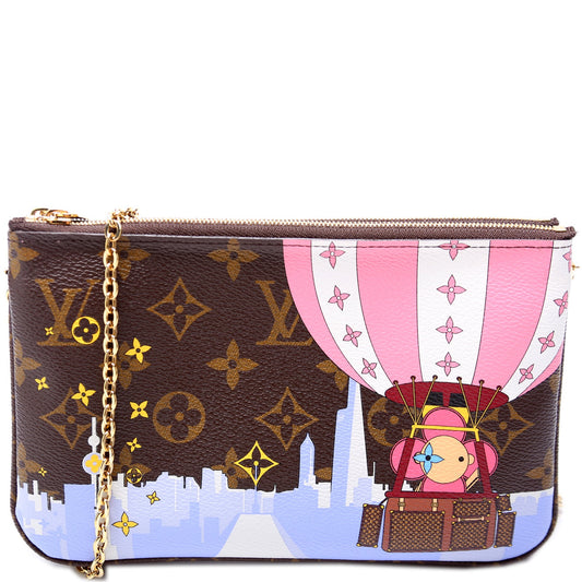 Louis Vuitton Double Zip Pochette Xmas 2019 Animation Monogram