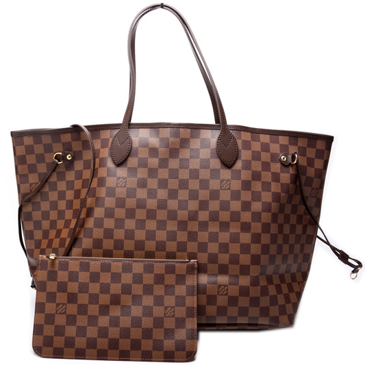 Louis Vuitton Neverfull w/Wallet GM Damier Ebene