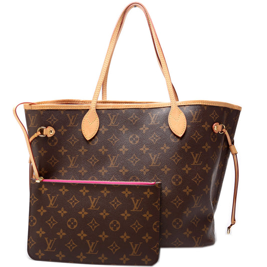 Louis Vuitton Neverfull W/Wallet MM Monogram