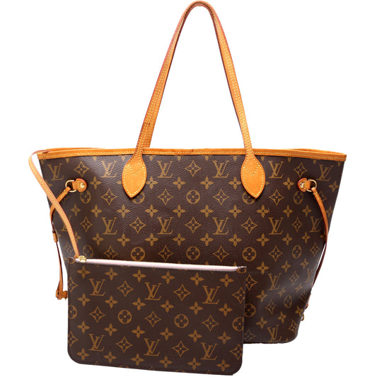 Louis Vuitton Neverfull w/ Wallet MM Monogram