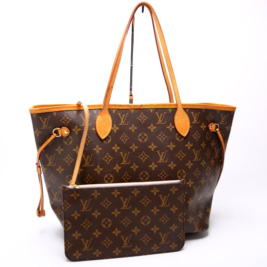 Louis Vuitton Neverfull w/ Wallet MM Monogram