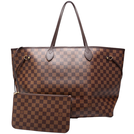Louis Vuitton Neverfull W/Wallet GM Damier Ebene