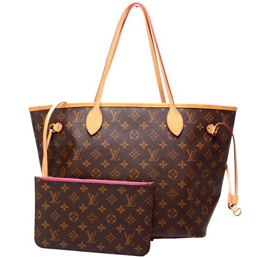 Louis Vuitton Neverfull w/ Wallet MM Monogram