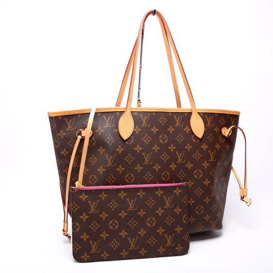 Louis Vuitton Neverfull w/ Wallet MM Monogram
