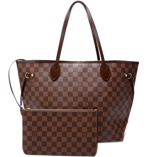 Louis Vuitton Neverfull MM W/ Wallet Damier Ebene