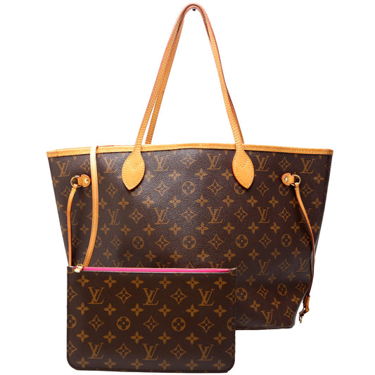 Louis Vuitton Neverfull W/ Wallet MM Monogram