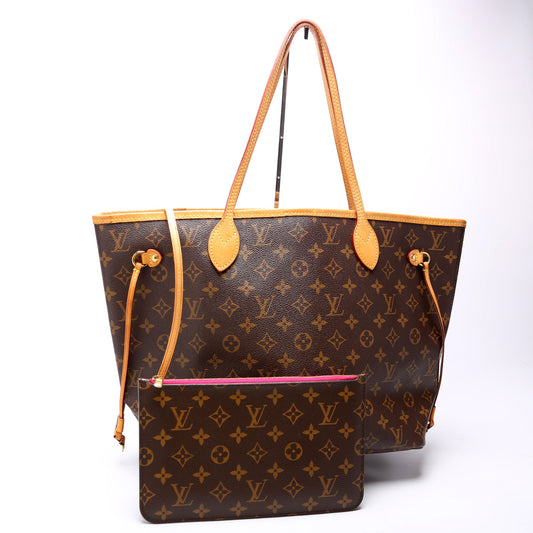Louis Vuitton Neverfull W/ Wallet MM Monogram