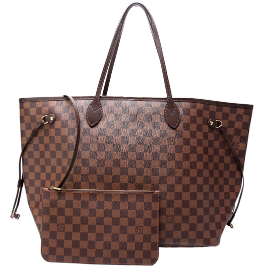 Louis Vuitton Neverfull W/ Wallet GM Damier Ebene