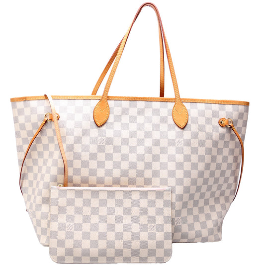 Louis Vuitton Neverfull W/Wallet GM Damier Azur