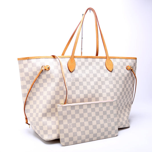 Louis Vuitton Neverfull W/Wallet GM Damier Azur