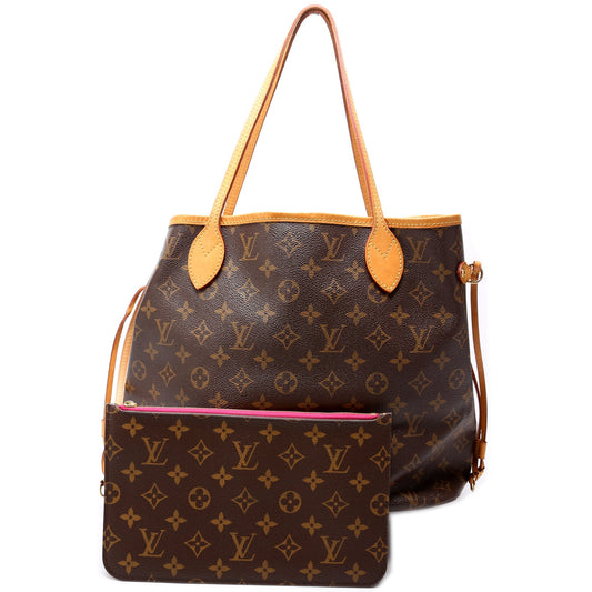 Louis Vuitton Neverfull W/Wallet MM Monogram