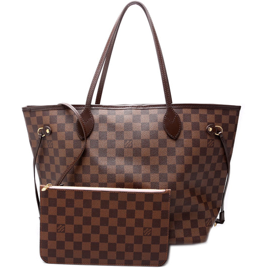 Louis Vuitton Neverfull MM W/Wallet Damier Ebene