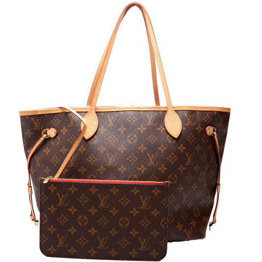 Louis Vuitton Neverfull w/Wallet MM Monogram