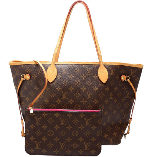 Louis Vuitton Neverfull w/Wallet MM Monogram
