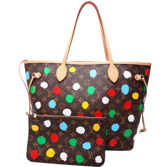 Louis Vuitton Neverfull W/Wallet MM Painted Dots