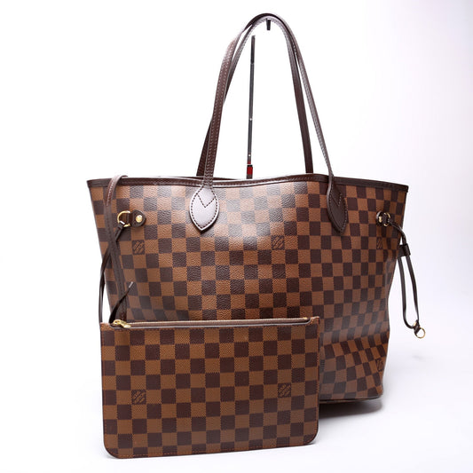 Louis Vuitton Neverfull MM W/Wallet Damier Ebene