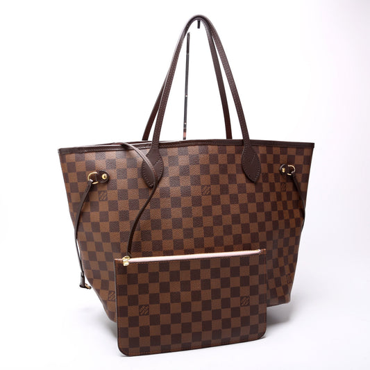 Louis Vuitton Neverfull W/Wallet MM Damier Ebene