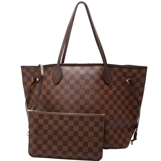 Louis Vuitton Neverfull W/ Wallet MM Damier Ebene
