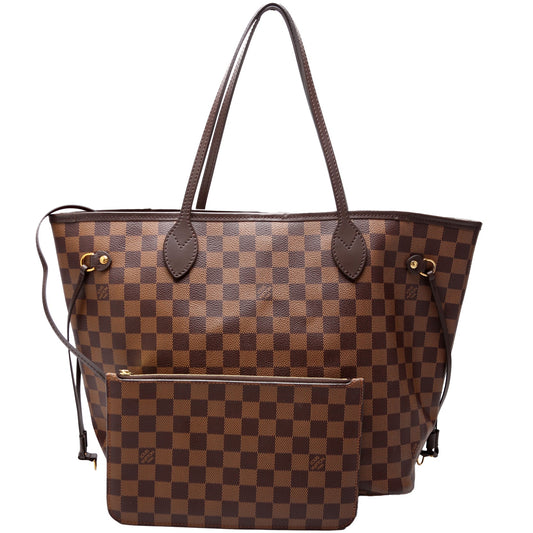 Louis Vuitton Neverfull MM w/Wallet Damier Ebene
